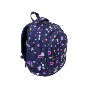 Ghiozdan St.Majewski St.Right Cosmos, 43cm, 4 compartimente, 2 buzunare, bleumarin, 38114