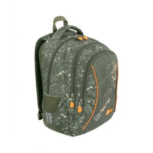 Ghiozdan St.Majewski St.Right T-Rex, 39cm, 3 compartimente, verde kaki, 654015
