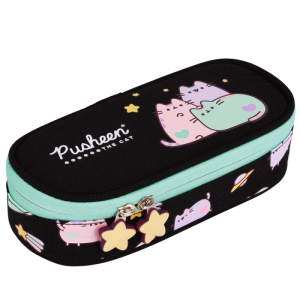 Penar neechipat St.Majewski Pusheen, 1 fermoar, 1 extensie, negru cu verde pastel, PC01 / 663253