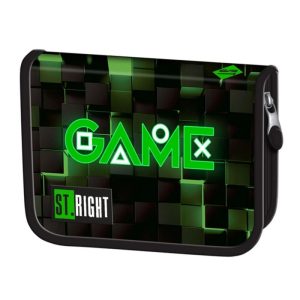 Penar neechipat St.Majewski St.Right Green Game, 1 fermoar, 2 extensii, negru cu verde