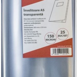 INVELITOARE A5 PP 150MIC TRANSPARENT