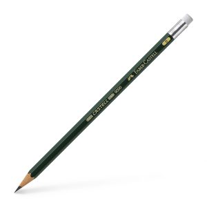 Creion grafit Faber-Castell Castell 9000,cu gumă,hexagonal