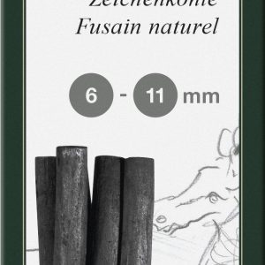 CUTIE 6 BUC CARBUNE NATURAL PITT MONOCHROME 6-11MM FABER-CASTELL