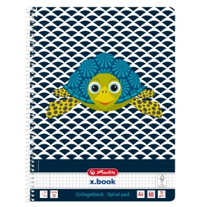 Caiet A4, 80 file, spirală, pătrățele, Cute Animals