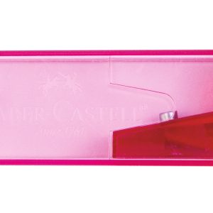 ASCUTITOARE PLASTIC CU CONTAINER CULORI FLUORESCENTE FABER-CASTE