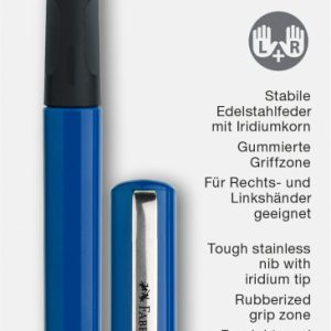 STILOU SCOLAR ALBASTRU + 6 CARTUSE FABER-CASTELL BLISTER