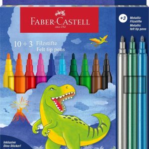 CARIOCA 10+3 CULORI DINOZAURI FABER-CASTELL