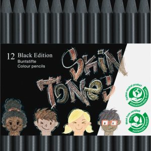 CREIOANE COLORATE 12 CULORI SKIN TONES BLACK EDITION FABER-CASTELL
