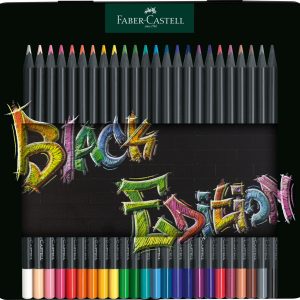 CREIOANE COLORATE 24 CULORI BLACK EDITION CUTIE METAL FABER-CASTELL