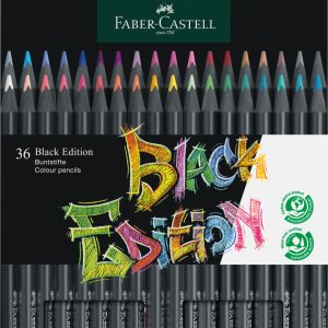 CREIOANE COLORATE 36 CULORI BLACK EDITION FABER-CASTELL