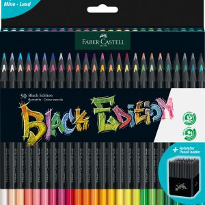 CREIOANE COLORATE 50 CULORI BLACK EDITION FABER-CASTELL