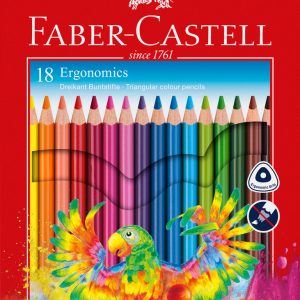 CREIOANE COLORATE TRIUNGHIULARE 18 CULORI ERGONOMICS FABER-CASTELL