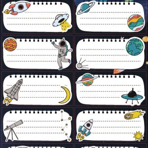 ETICHETE SCOLARE 30/SET COSMOS TLS-805 TANEX