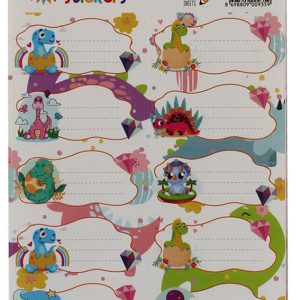 ETICHETE SCOLARE 30/SET DINO TLS-746 TANEX