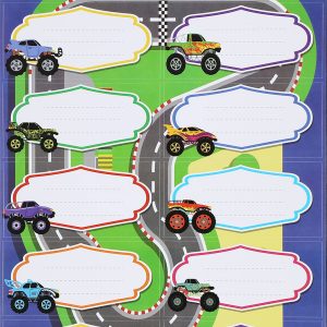 ETICHETE SCOLARE 30/SET MONSTER TRUCKS TLS-768 TANEX