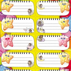 ETICHETE SCOLARE 30/SET STARS TLS-822 TANEX
