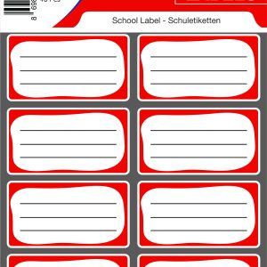 ETICHETE SCOLARE 40/SET ROSII TANEX
