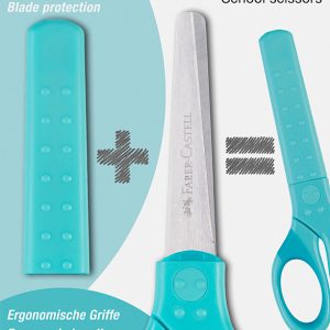 FOARFECA SCOLARA CU PROTECTIE GRIP TURCOAZ FABER-CASTELL