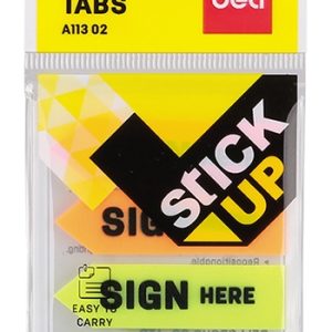 INDEX ADEZIV PLASTIC SIGN HERE 12*44MM 5 CULORI 20 FILE DELI