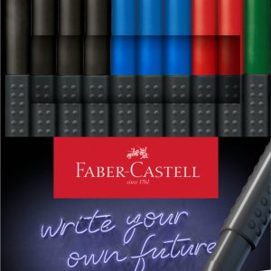 LINER 0.4MM SET 10 OFFICE A,N,R,V GRIP FABER-CASTELL