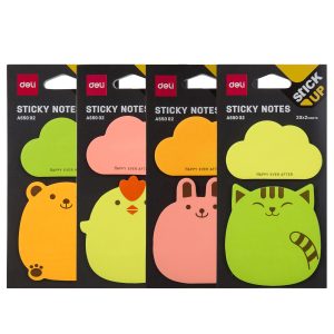 NOTES ADEZIV ANIMALE 76*76MM 2*20 FILE DELI