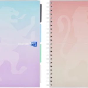CAIET ORG OXFORD PROJECT BOOK A4 80F SCRIBZEE SPIRA PEFC PATRATELE GRADIENT PASTEL DIVERSE CULORI