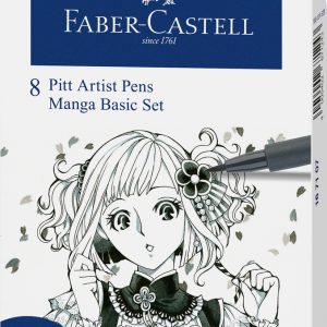 PITT ARTIST PEN MANGA SET 8 BUC DE BAZA FABER-CASTELL