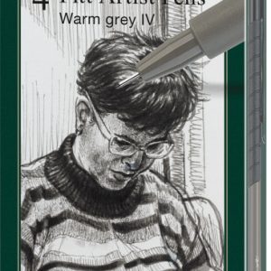 PITT ARTIST PEN SET 4 BUC GRI CALD FABER-CASTELL