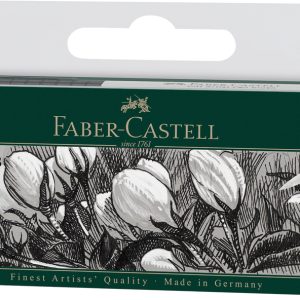 PITT ARTIST PEN SOFT BRUSH SET 4 BUC ALB+NEGRU FABER-CASTELL