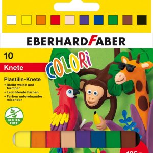 PLASTILINA 10 CULORI 185G EBERHARD FABER