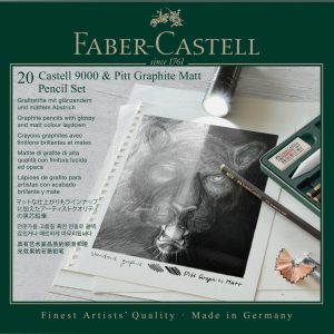 SET 20 BUC CREION GRAFIT MAT + CASTELL 9000 FABER-CASTELL