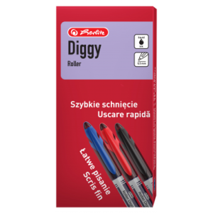 Roller cu cerneală lichidă Diggy, 0.5 mm, diverse culori