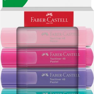 TEXTMARKER SET 4 CARTON PASTEL 1546 2024 FABER-CASTELL
