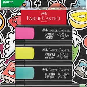 TEXTMARKER SET 4 GRAFFITI CUTIE CARTON FABER-CASTELL