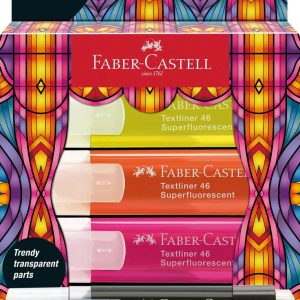 TEXTMARKER SET 4 SUPERFLUORESCENT EDITIE SPECIALA GLASSY FABER-CASTELL