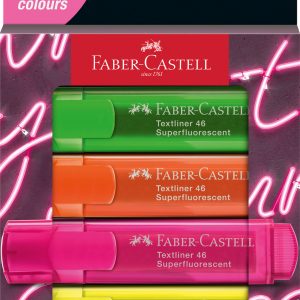 TEXTMARKER SET 4 SUPERFLUORESCENT GEN Z CUTIE CARTON FABER-CASTELL
