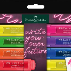 TEXTMARKER SET 8 SUPERFLUORESCENT GEN Z CUTIE CARTON FABER-CASTELL