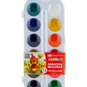 Acuarele cu miere set 12 in cutie de plastic Tsvetik 2742189