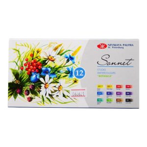 Acuarele studiu set 12 in cutie de carton Botanica Sonnet 35411880