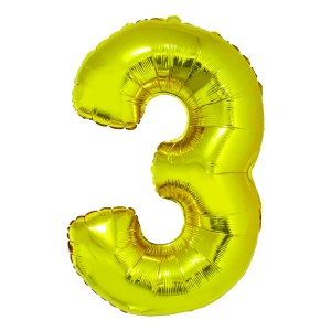 BALON FOLIE CIFRA 3 AURIU 100 CM DACO BL1003AU