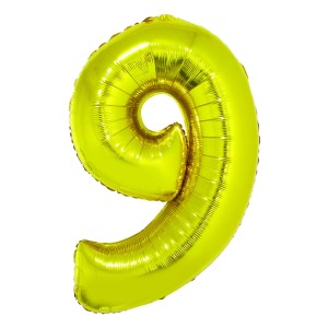 BALON FOLIE CIFRA 9 AURIU 85 CM DACO BL859AU