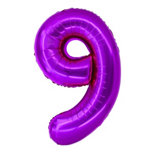 BALON FOLIE CIFRA 9 ROZ 100 CM DACO BL1009RZ