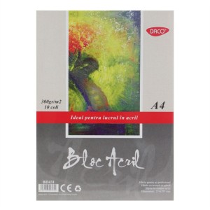 BLOC A4 ACRIL 300G 10 FILE DACO BD431
