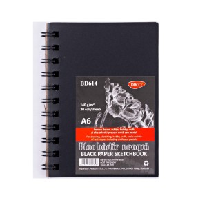 BLOC A6 HARTIE NEAGRA 140G 30 FILE DACO BD614