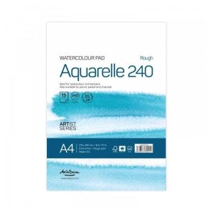 Bloc acuarela A4/A5 Aquarelle Rough 240 g/mp 15F Drasca