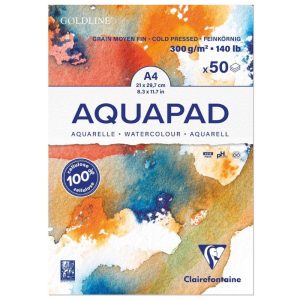 Bloc Clairefontaine Aquapad A4, 50 file, 300g pentru Acuarela
