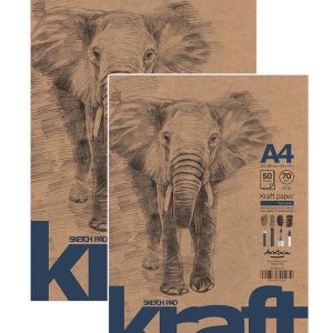 Bloc cu hartie kraft 70 g/mp 50 file Elephant Drasca