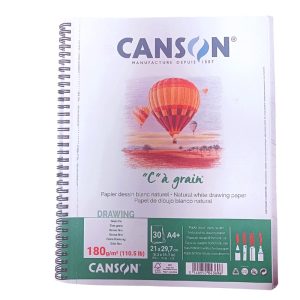 Bloc de Desen Canson C a grain cu Spira 180g/mp cu spirala pe latura lunga