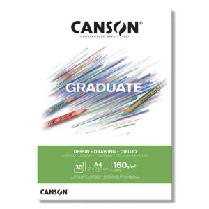 Bloc desen Canson Graduate White 160 g/mp