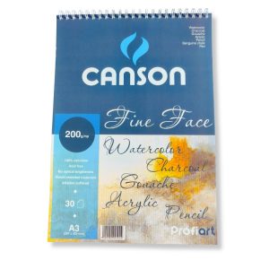 Bloc mixed media 30 file hartie textura ciocan Canson Fine Face
